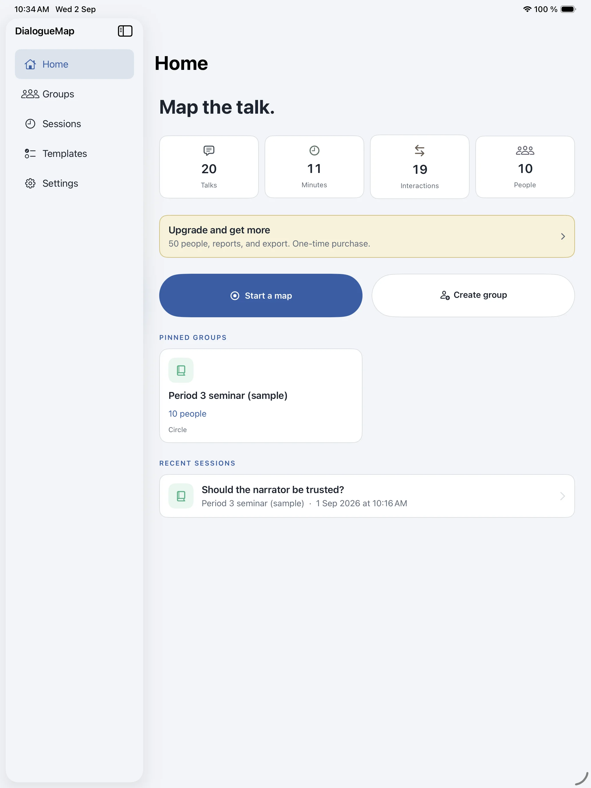 DialogueMap live discussion map interface